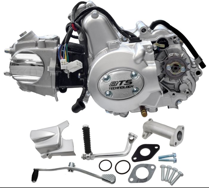 Silnik poziomy 139FMB, 70cc 4T, 4-biegowy manual, srebrny (bez oleju) 139FMB Motorower biegowy