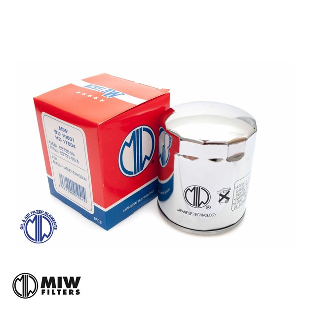 MIW (MEIWA) FILTR OLEJU HARLEY-DAVIDSON, CHROMOWANY (HF171C) (50)