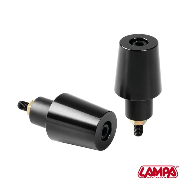 Ciężarki kierownicy uniwersalne czarne alu Ø17-23mm SU-2 LAMPA | 90317