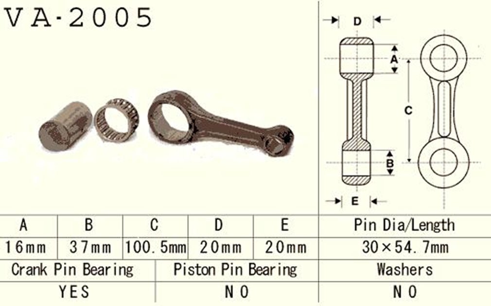 KORBOWÓD YAMAHA YFM/YFB 225 83-04, XT 225 (VA2005) (YFM225) (XT225) (Made in Japan) VESRAH