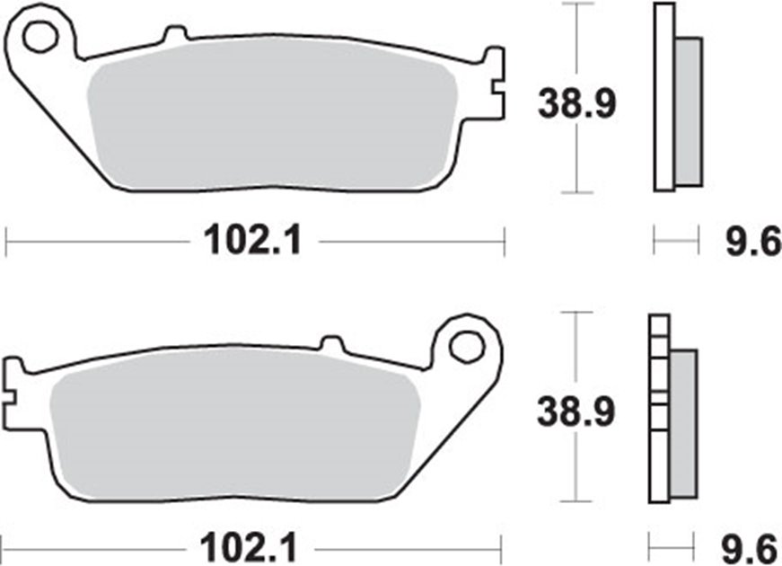 Klocki hamulcowe KH196 STREET CERAMIC PASUJE DO: HONDA CB 500, CTX 700, NC 750, VT 750, XL 600V, PRZÓD