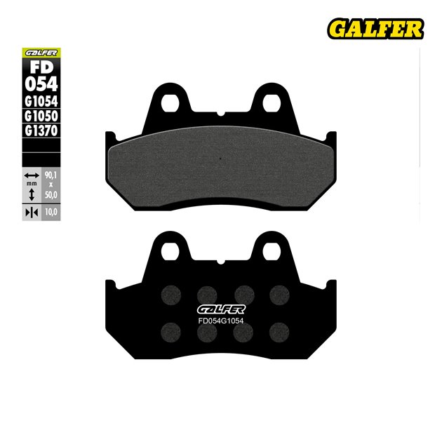 GALFER KLOCKI HAMULCOWE KH069 PÓŁMETALICZNE