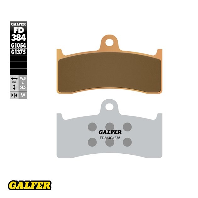 Klocki hamulcowe KH424 SPIEK METALICZNY SPORT Galfer | FD384G1375