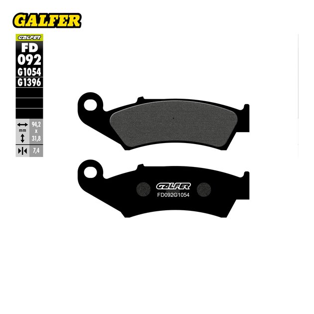 GALFER KLOCKI HAMULCOWE KH125 PÓŁMETALICZNE