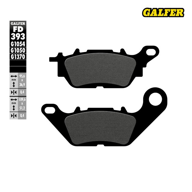 GALFER KLOCKI HAMULCOWE KH464 PÓŁMETALICZNE SCOOTER YAMAHA N-MAX 125 / 150