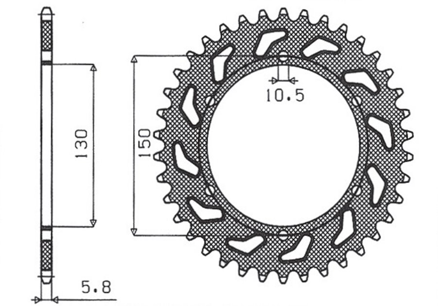 Zębatka TYLNA 236 45 HONDA NX 650 '88-'90, FMX 650 '05-'08, XR 600 88-90 (JTR245/3.45)* (ŁAŃC. 520) (430945JT) SUNSTAR