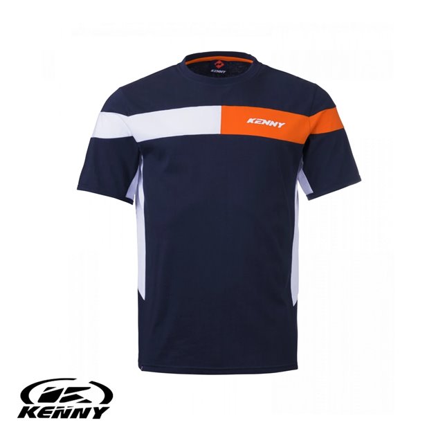 Koszulka T-shirt Racing Niebieski / Pomarańczowy/Biały XXL Kenny Racing | 251-5006305-58