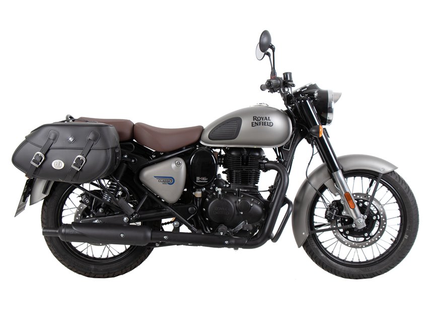 Chromowany bagażnik boczny C-Bow do motocykli Royal Enfield Classic 350 2022 - 2025 Hepco Becker