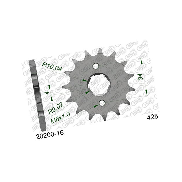 Zębatka przednia 259 16 Honda XL 125, NX 125 Łańcuch 428 AFAM | 20200-16