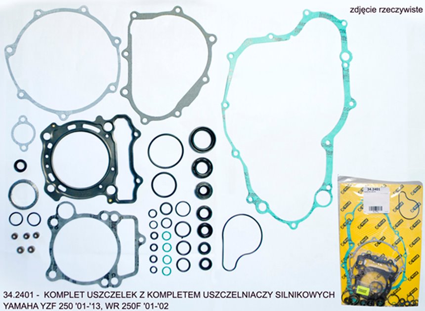 Komplet uszczelek z kompletem uszczelniaczy silnikowych YAMAHA YZF 250 '01-'13, WRF 250 '01-'02 ProX