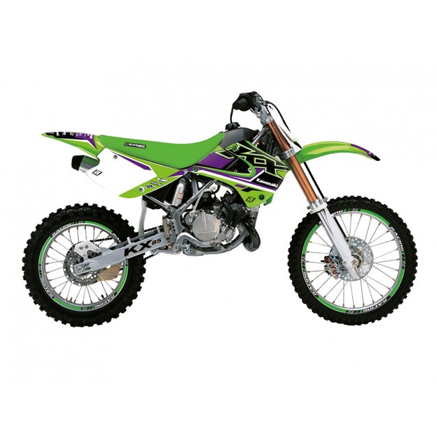 BLACKBIRD KOMPLET NAKLEJEK (OKLEIN) KAWASAKI KX 85 2001-2013 DREAM 5 KOLOR ZIELONY CZARNY