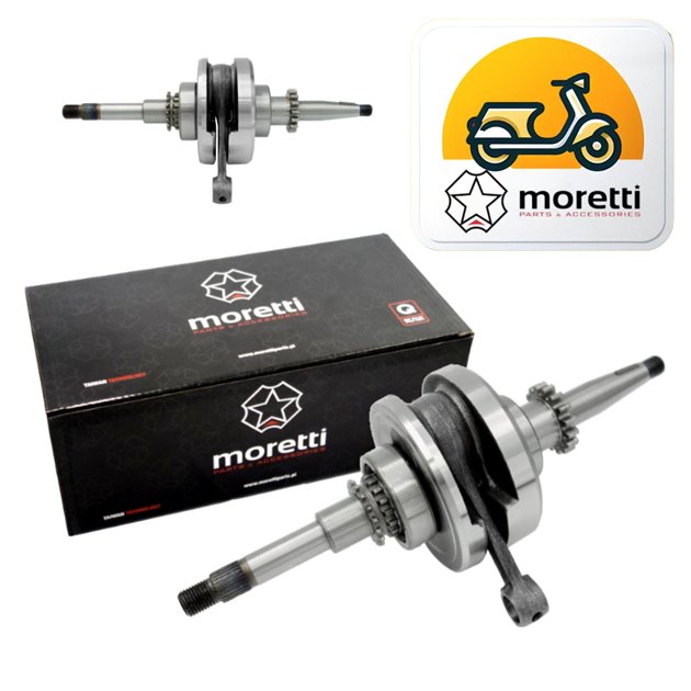 Wał korbowy skuter 4T GY6 139QMB 50-80cc wzmocniony z łożyskiem Moretti | 5905220804207