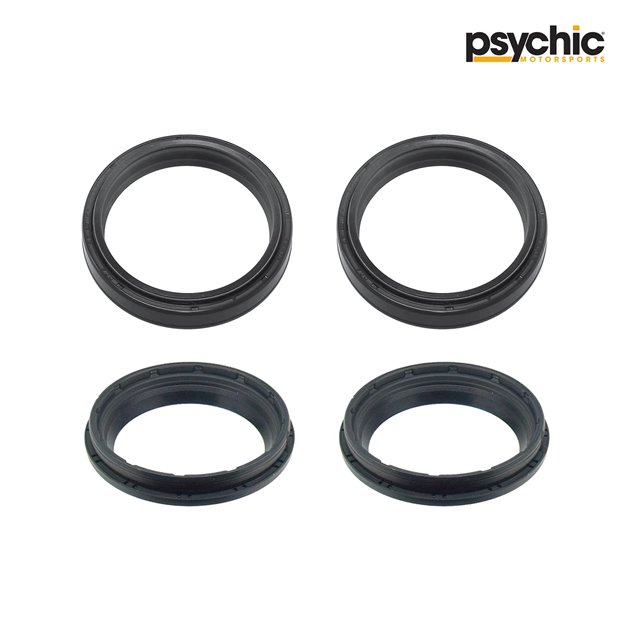 PSYCHIC USZCZELNIACZE PRZEDNIEGO ZAWIESZENIA OLEJOWE I PYŁOWE KOMPLET KTM SX 250 2003-2016, SXF 350 2011-2016, SXF 450 2007-2016, 690 ENDURO R 2009-2014, HUSQVARNA FE / TC 250 2014-2016, HUSABERG, GAS GAS (56-146)