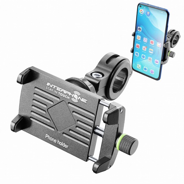 Aluminiowy uchwyt na telefon do kierownicy INTERPHONE Moto Crab Evo