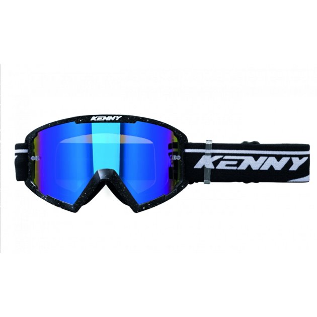 Gogle Track+ Glitter Black Pearl Czarny/Biały (Brokat) Szybka Niebieskie Lustro Kenny Racing | 251-0803011-03