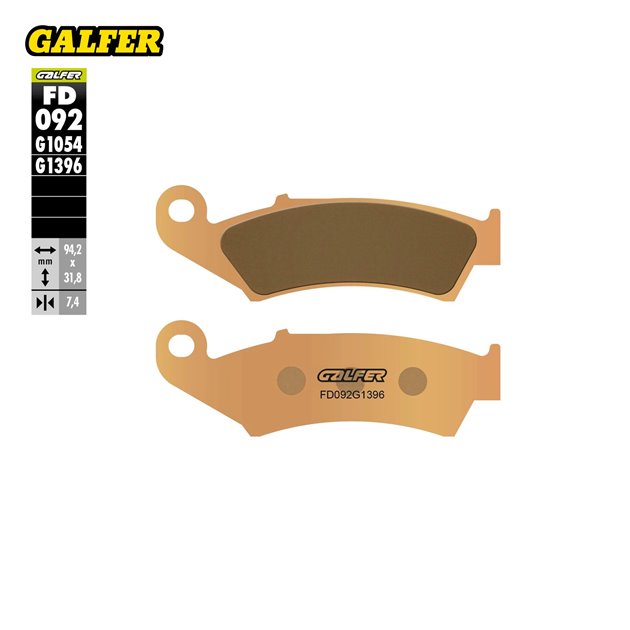 GALFER KLOCKI HAMULCOWE KH125 SPIEK METALICZNY (ZŁOTE) OFF ROAD