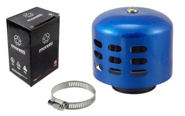 Filtr powietrza stożkowy 31mm niebieski Moretti