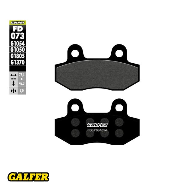 GALFER KLOCKI HAMULCOWE KH086 PÓŁMETALICZNE