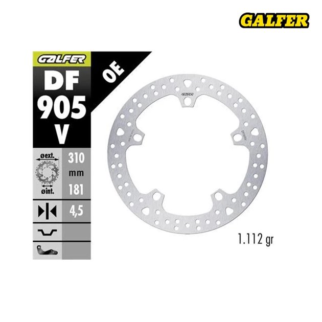 GALFER TARCZA HAMULCOWA PRZÓD BMW R 1300GS ADVENTURE 2023-2025 (ROUND DISC) (310X181X4.5MM)