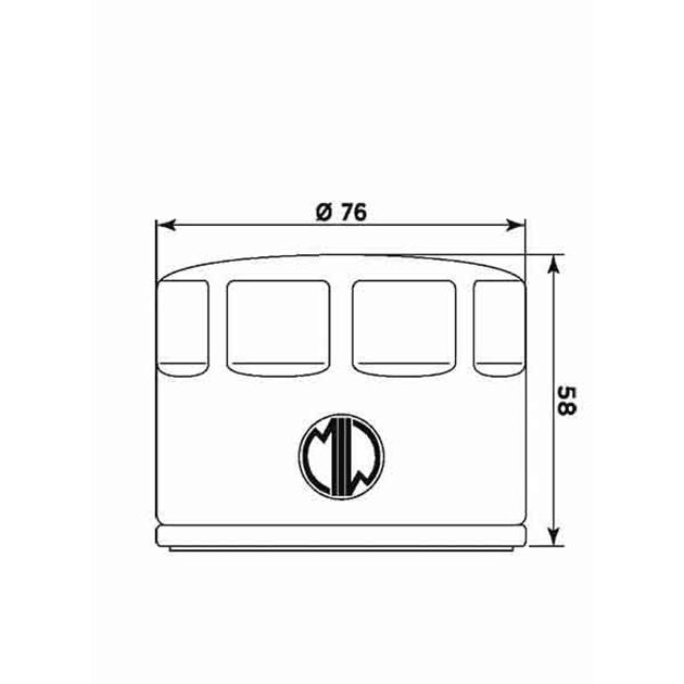 MIW (MEIWA) FILTR OLEJU APRILIA 750/850/1200 GILERA GP800 (HF565) (50)