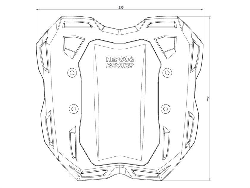 Płyta bagażowa SMARTRACK czarna Suzuki GSX-8 TT Hepco&Becker | 6803556 01 01