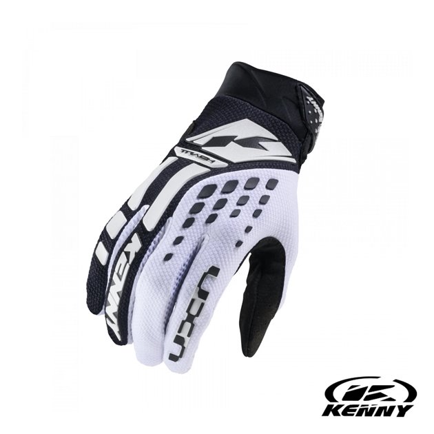 Rękawice Cross/Enduro Track White/Black Rozmiar XXL Kenny Racing | 251-2803011-1200