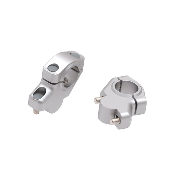 Podwyższenie kierownicy z przesunięciem Zontes 125-C2 30mm w górę, 21mm w tył, srebrne | 42407693 00 09