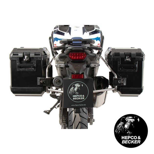 Stelaż kufrów bocznych Cutout + kufry Xplorer Honda CRF 1100 L AT Adv Sp 2024-2026 Hepco Becker | 6519544 00 22-01-40