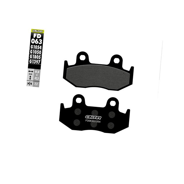 GALFER KLOCKI HAMULCOWE KH092 / KH323 PÓŁMETALICZNE (GRUBOŚĆ 7,2MM)