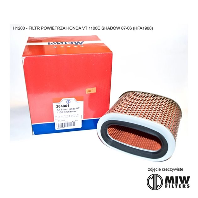 MIW (MEIWA) FILTR POWIETRZA HONDA VT 1100C SHADOW 87-06 (HFA1908)