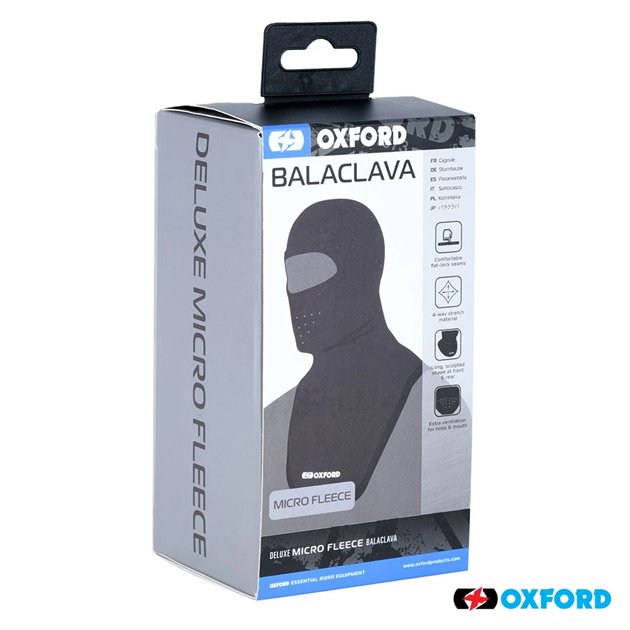 Kominiarka polar z dużym otworem czarna uniwersalna Oxford | CA035