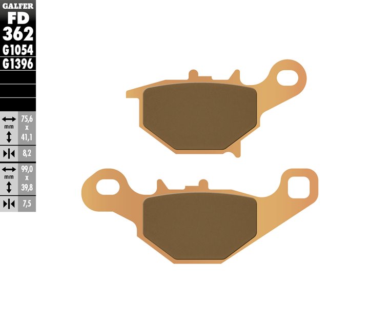 GALFER KLOCKI HAMULCOWE KH401 SPIEK METALICZNY (ZŁOTE) OFF ROAD SUZUKI RM 85 2005-2023