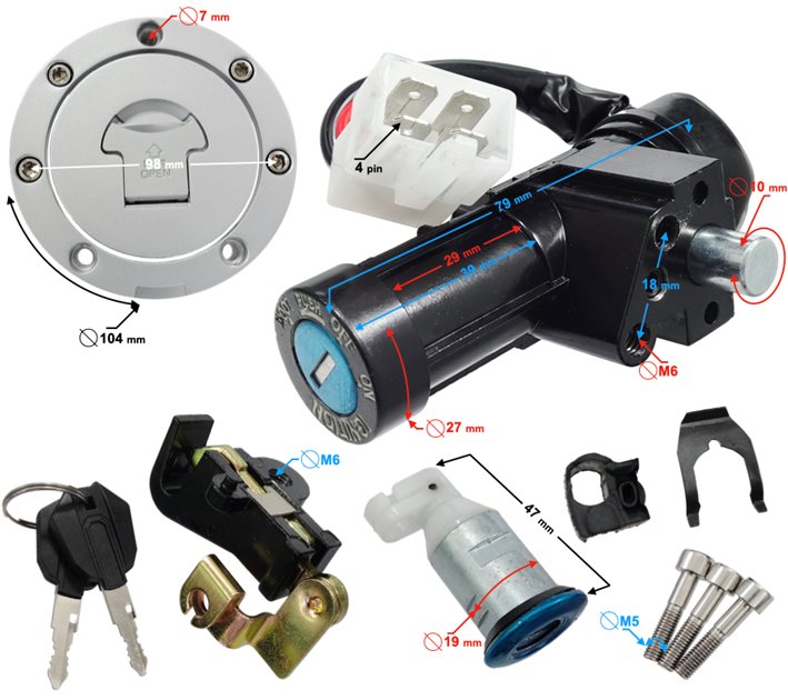 Stacyjka kopmletna Barton GT 125