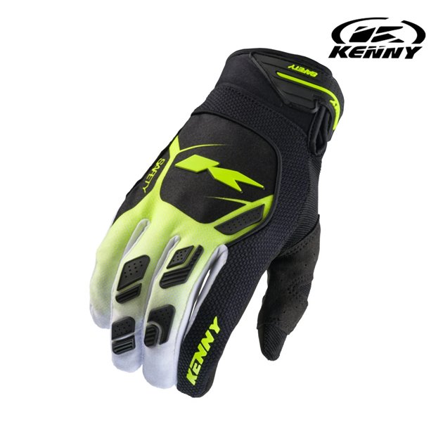 Rękawice Cross/Enduro Safety Neon Yellow XS Kenny Racing | 251-2905011-0797