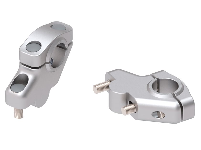 Podwyższenie kierownicy z przesunięciem 30 mm w górę, 21 mm w tył, srebrne do Suzuki DL 1000 V-Strom 2002-2007 Hepco & Becker | 42403520 00 09