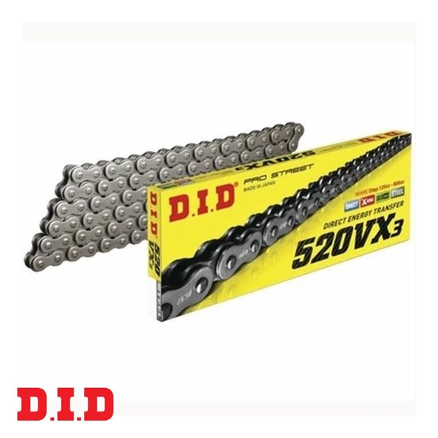Łańcuch napędowy 520 VX3 120 X-Ring otwarty z zakuwką DID | 520VX3-120ZB