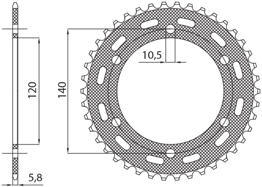 Zębatka TYLNA 475 42 KAWASAKI KLR 250 '84-'05 (JTR1490.42) (ŁAŃC. 520) (47542JT) SUNSTAR