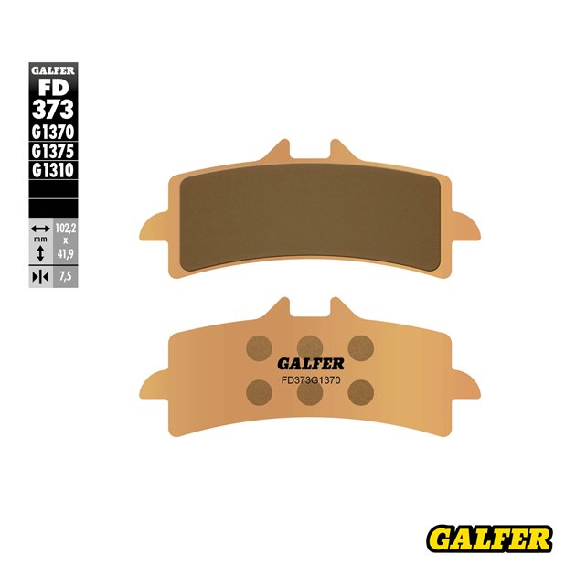 GALFER KLOCKI HAMULCOWE KH447 SPIEK METALICZNY (ZŁOTE) SINTER STREET, PRZÓD (BREMBO)