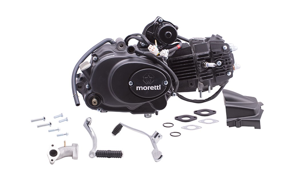 Silnik poziomy 154FMI, 125cm3 4T, 4-biegowy Automat, Czarny Moretti