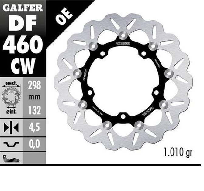 Tarcza hamulcowa pływająca przód Yamaha MT-03, YZF R3/R25 (298MM) WAVE FLOATING Galfer | DF460CW