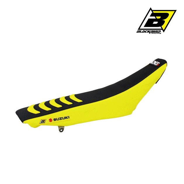 BLACKBIRD POKROWIEC / POSZYCIE NA SIEDZENIE SUZUKI RMZ 450 2008-2017 DOUBLE GRIP 3 KOLOR CZARNY ŻÓŁTY (17)