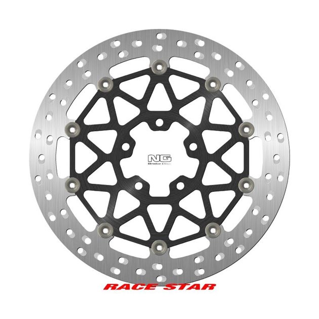 Tarcza hamulcowa (przód) RACE STAR PREMIUM KAWASAKI ZX-10R/RR '17-'22 (330X70X5MM) (5X10,25MM) PŁYWAJĄCA (ŚRODEK ALUMINIOWY, POLEPSZONE CHŁODZENIE) NG