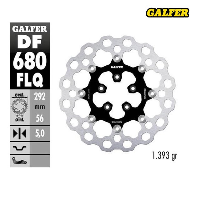 Tarcza hamulcowa przód Harley-Davidson (292X56X5) pływająca CUBIQ Galfer | DF680FLQ