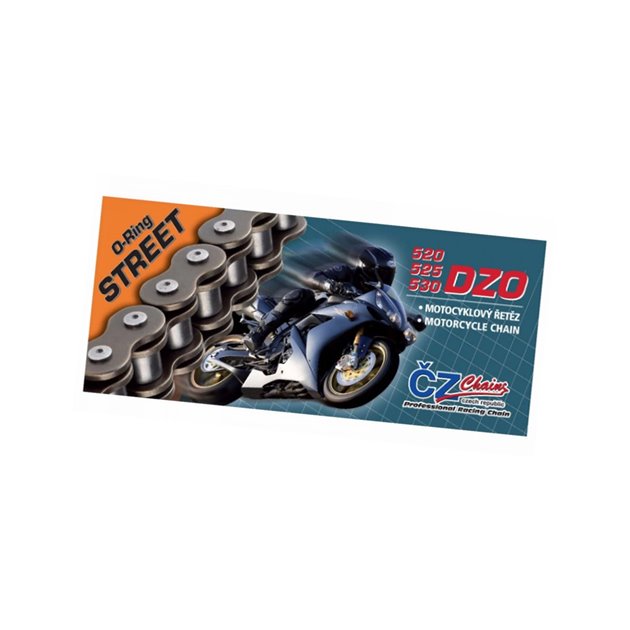 Łańcuch napędowy 525 DZO (104 ogniw) O-RING BRONZE do 900 CCM (STREET) (40,0 KN) CZ | CZ525DZO104BR