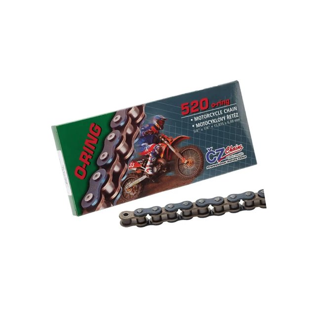 CZ ŁAŃCUCH NAPĘDOWY 520 ORM (102 OGNIW) O-RING DO 450 CCM (34,0 KN) + ZAPINKA | CZ520ORM102