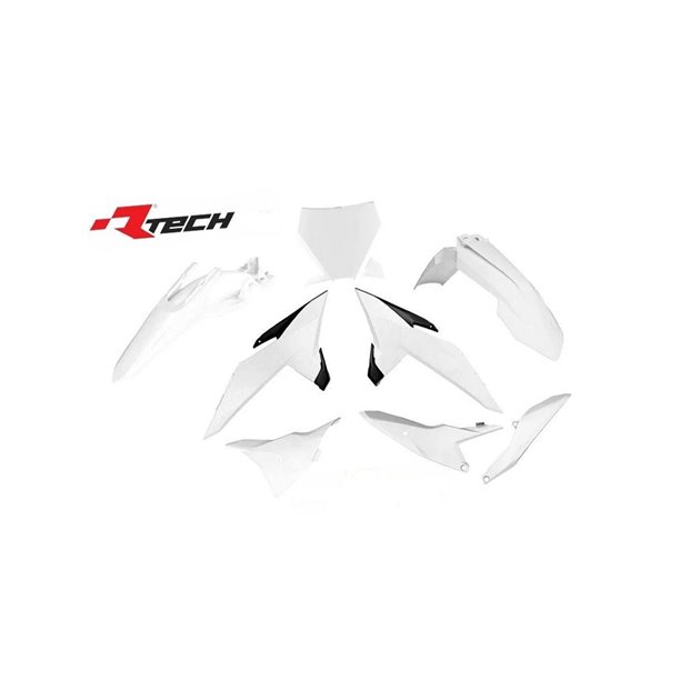 Komplet plastików KTM SX 85 biały/czarny RACETECH | KITKTM-BN0-885