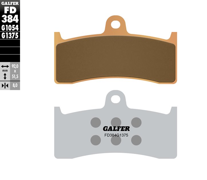 Klocki hamulcowe KH424 SPIEK METALICZNY SPORT Galfer | FD384G1375
