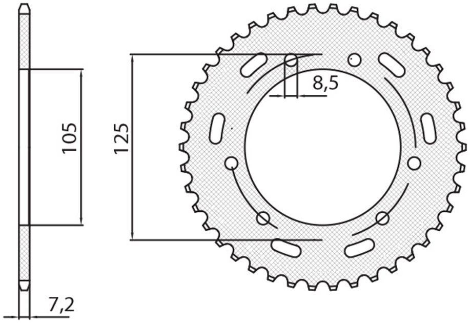 Zębatka TYLNA 4413 48 YAMAHA XT 125X/SM '05-'09 (JTR1134.48) (ŁAŃC. 428) (441348JT) SUNSTAR