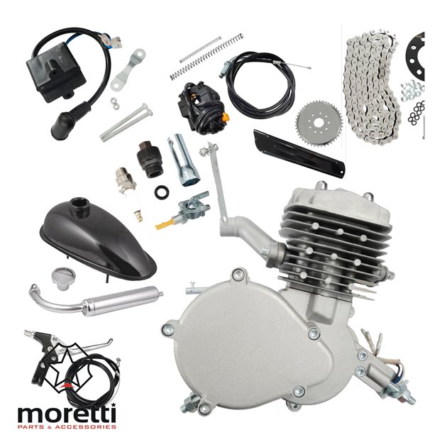 Mocny silnik do roweru 80 cm3 2T, zestaw do roweru spalinowego Moretti