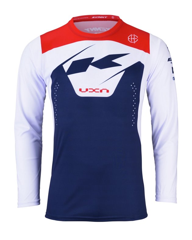 Koszulka rowerowa MTB Elite Navy niebieski/biały / czerwony XL Kenny Racing | 242-3004040-5720